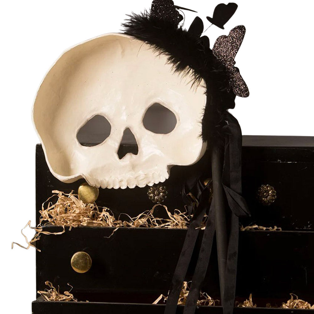 Moth Masquerade Mask Halloween Table Decoration by Bethany Lowe Designs back