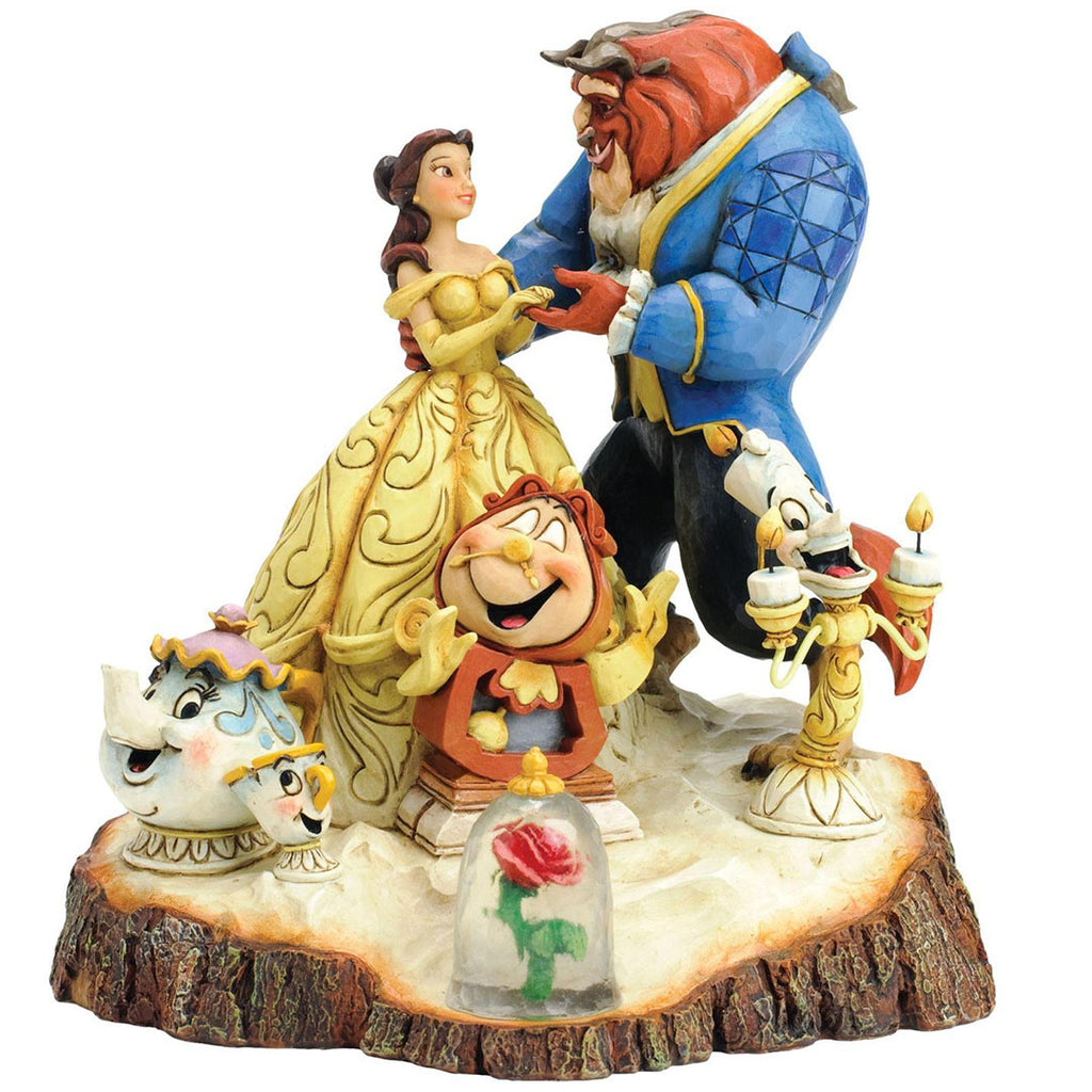 Jim Shore Beauty and Beast Carved by Heart front