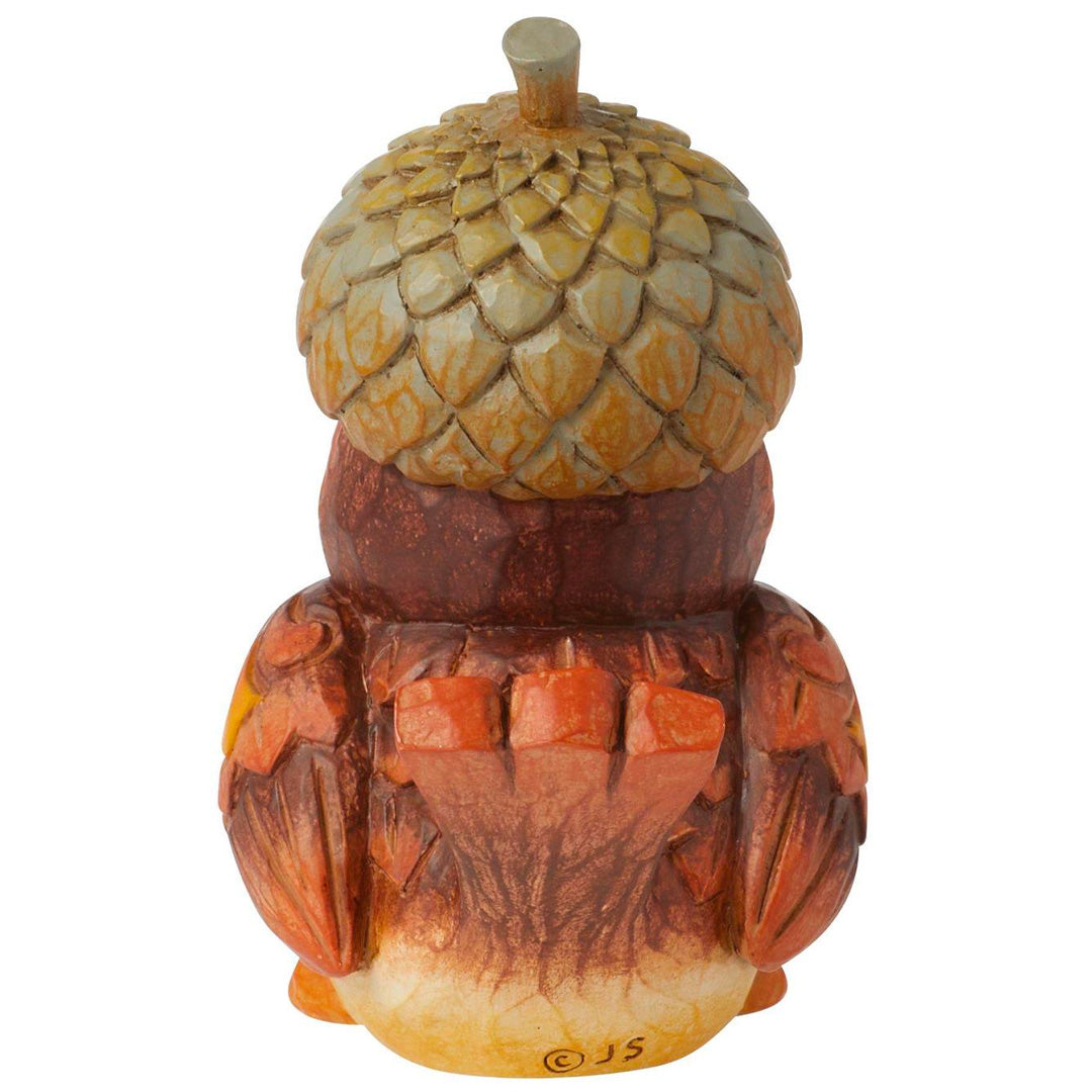 Jim Shore Bird with Acorn Hat Figurine back