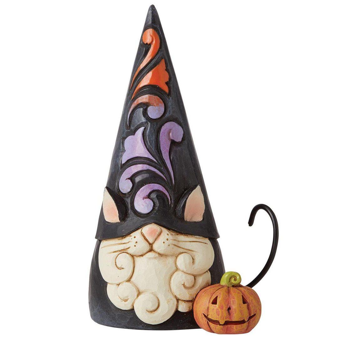 Jim Shore Black Cat Gnome 4.72" front