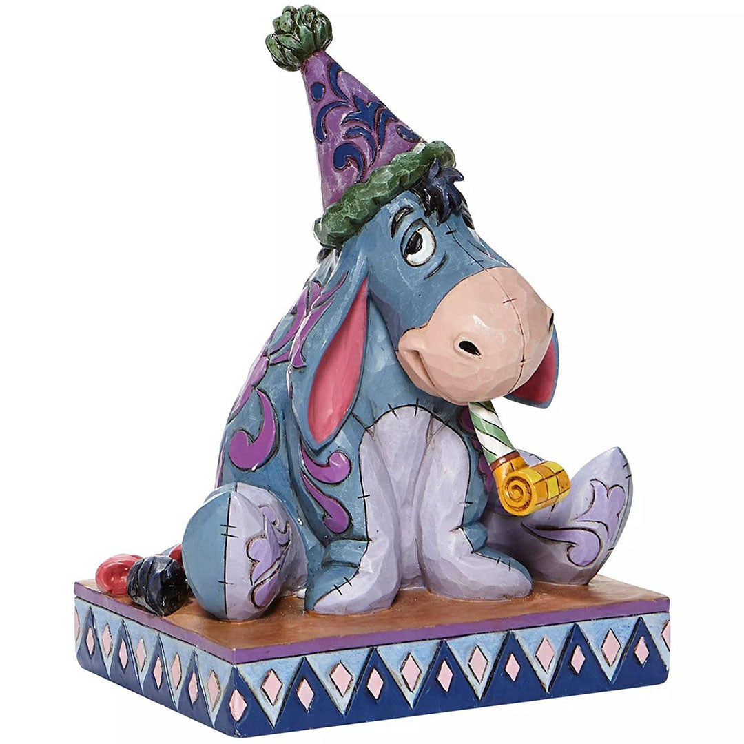 Jim Shore Eeyore with Birthday Hat and Horn side