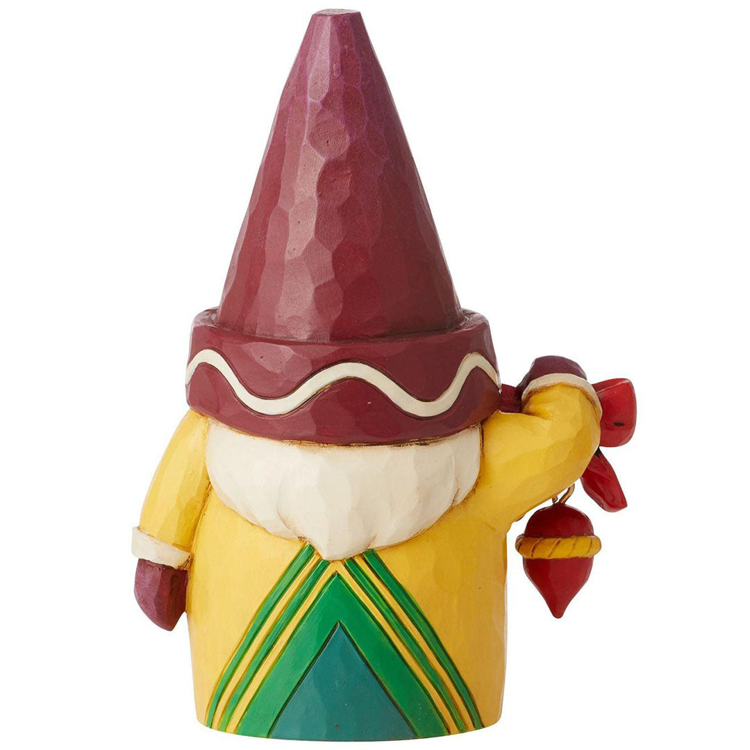 Jim Shore Gnome Holding Ornament 4.45" back