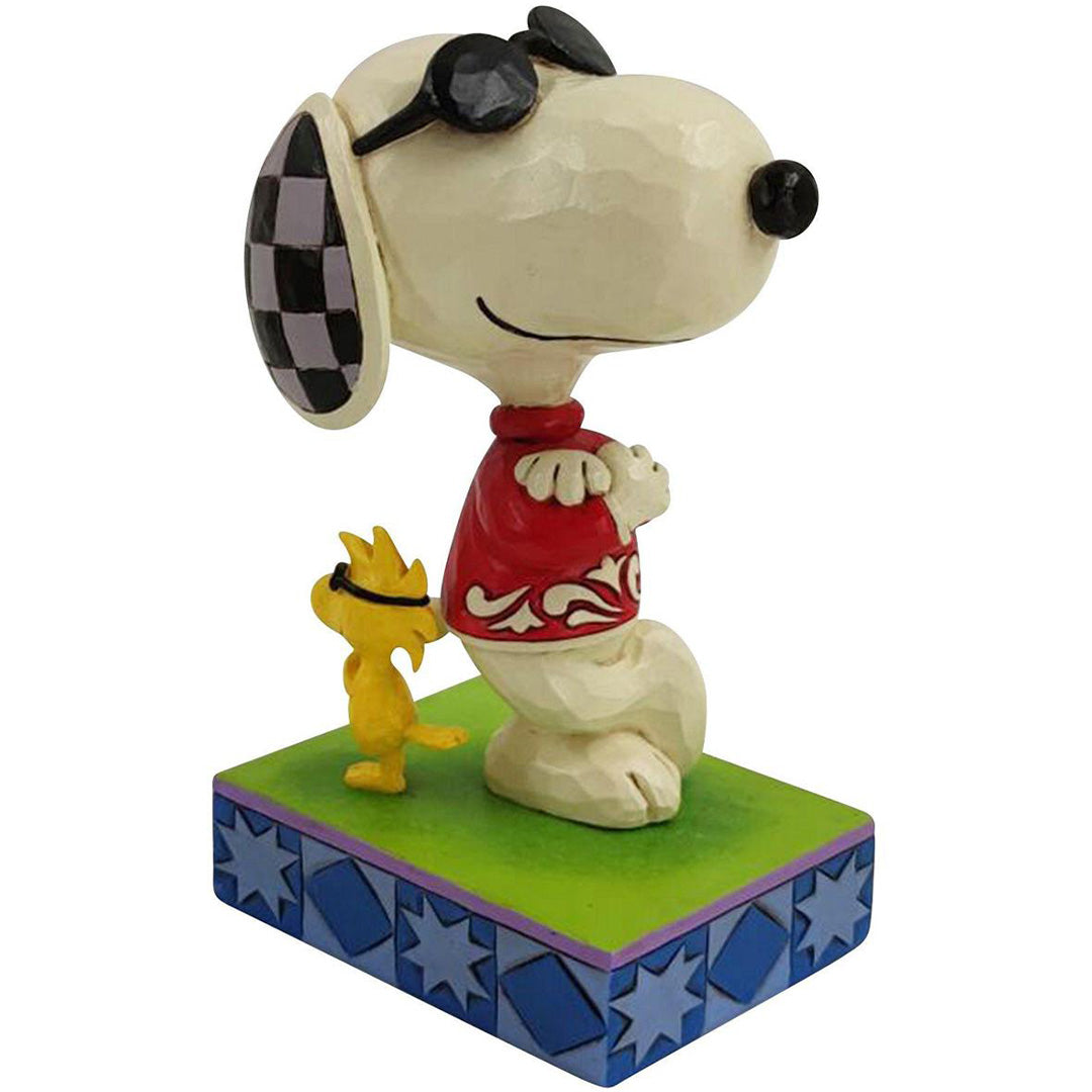 Jim Shore Joe Cool and Woodstock back to back side