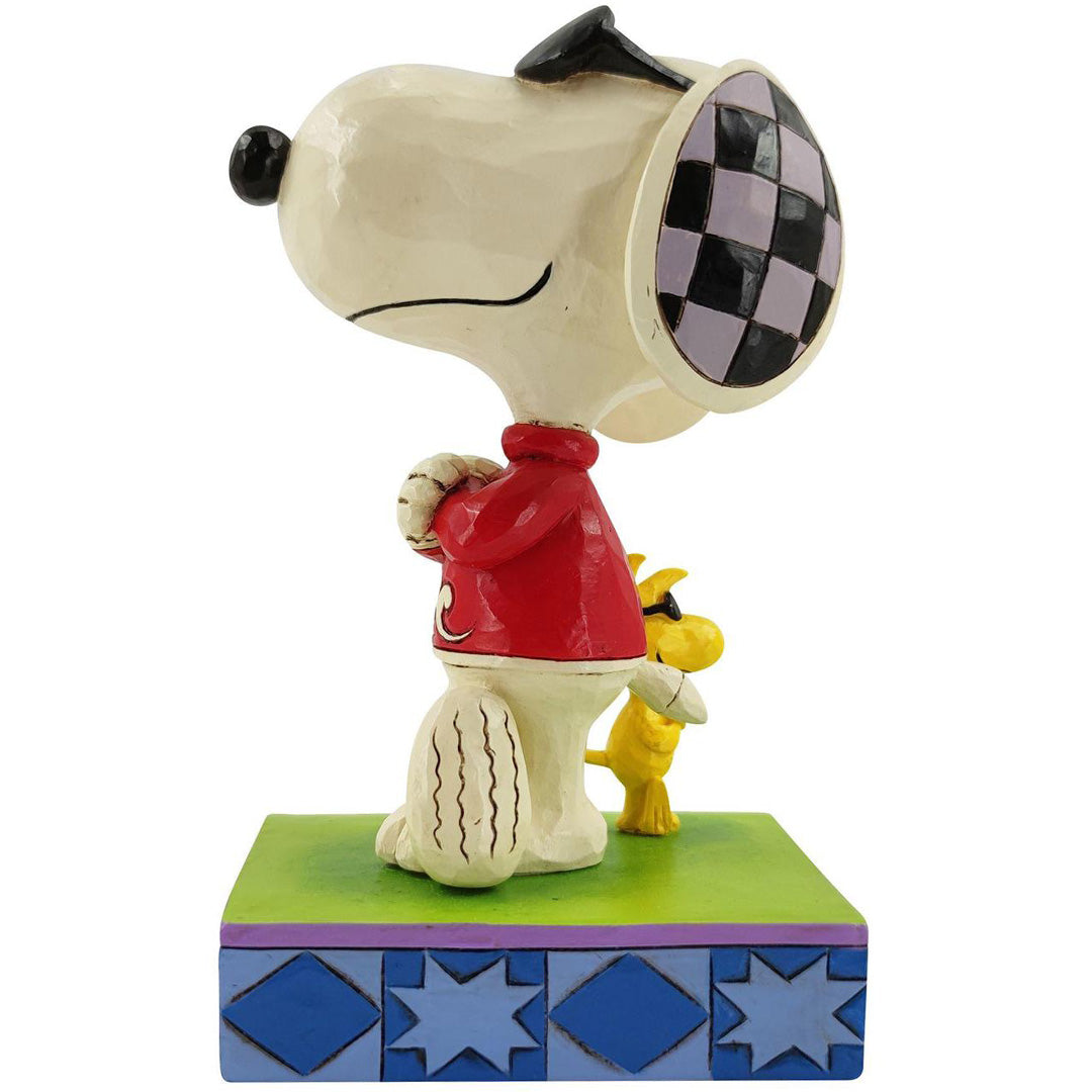 Jim Shore Joe Cool and Woodstock back to back side