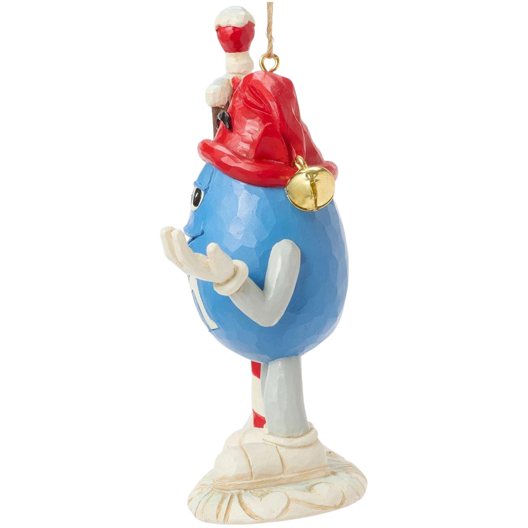 Jim Shore MMS Blue Character Elf Ornament left side