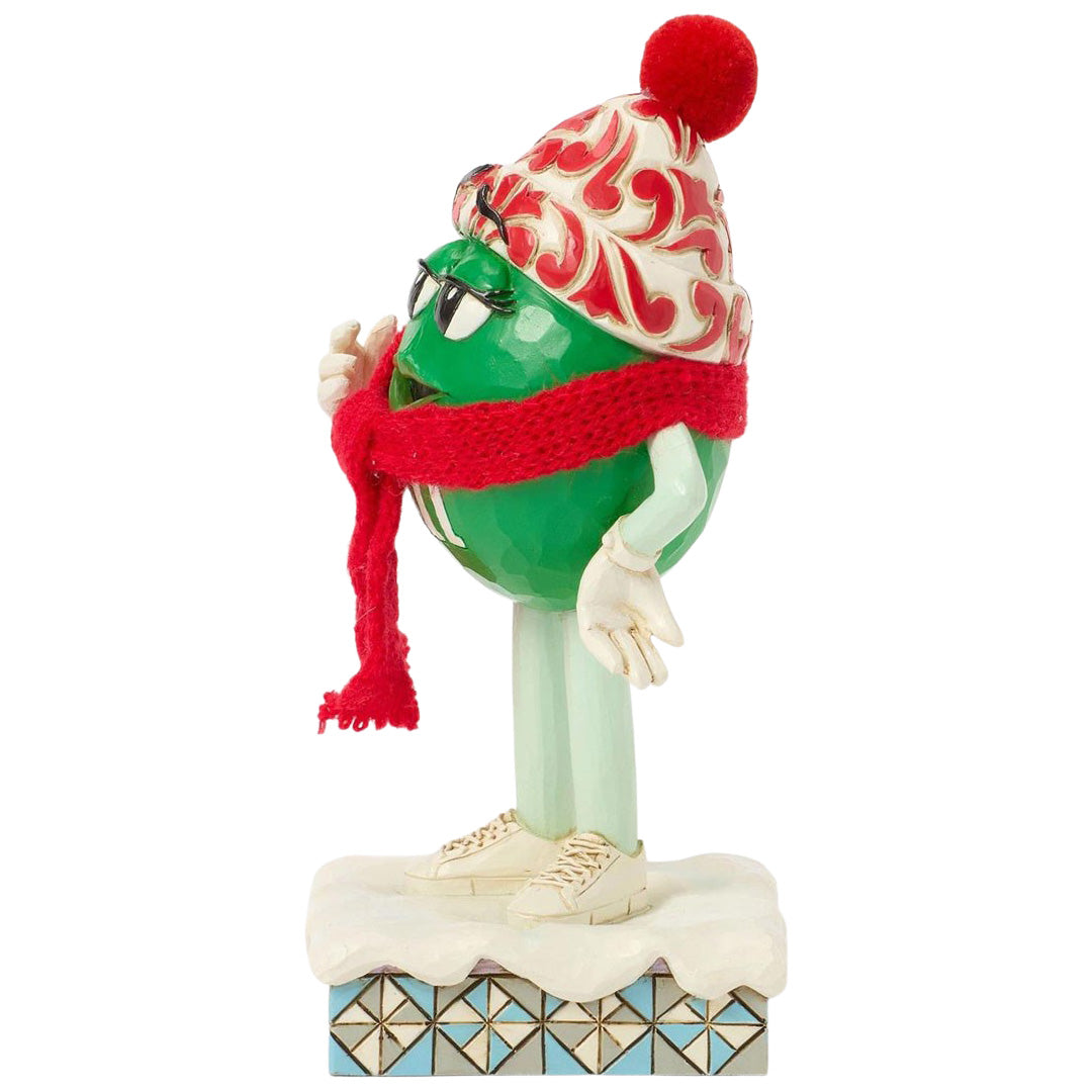 Jim Shore MMS Green Character with Scarf left side
