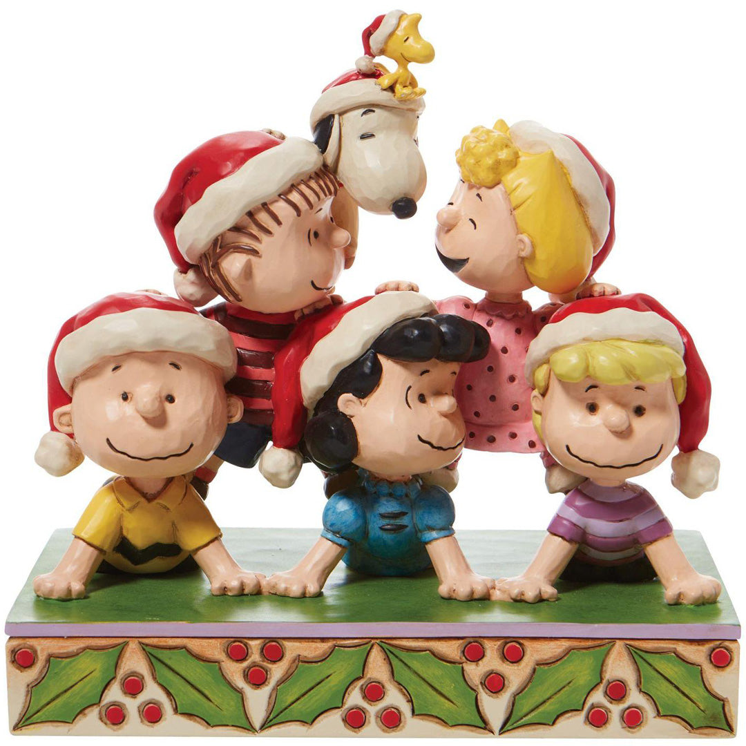 Jim Shore Peanuts Holiday Pyramid front
