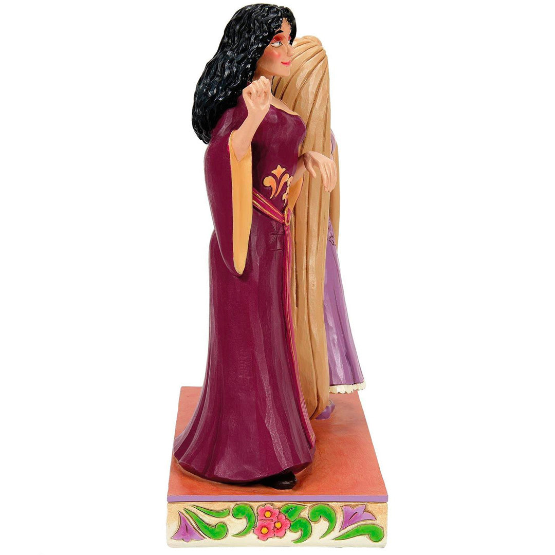 Jim Shore Rapunzel vs. Mother Gothel side