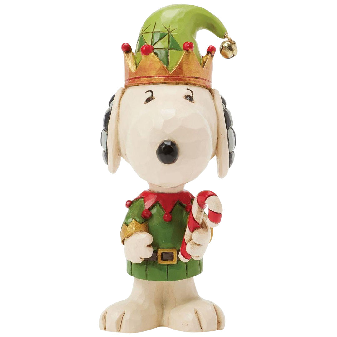 Jim Shore Snoopy Christmas Elf Mini front