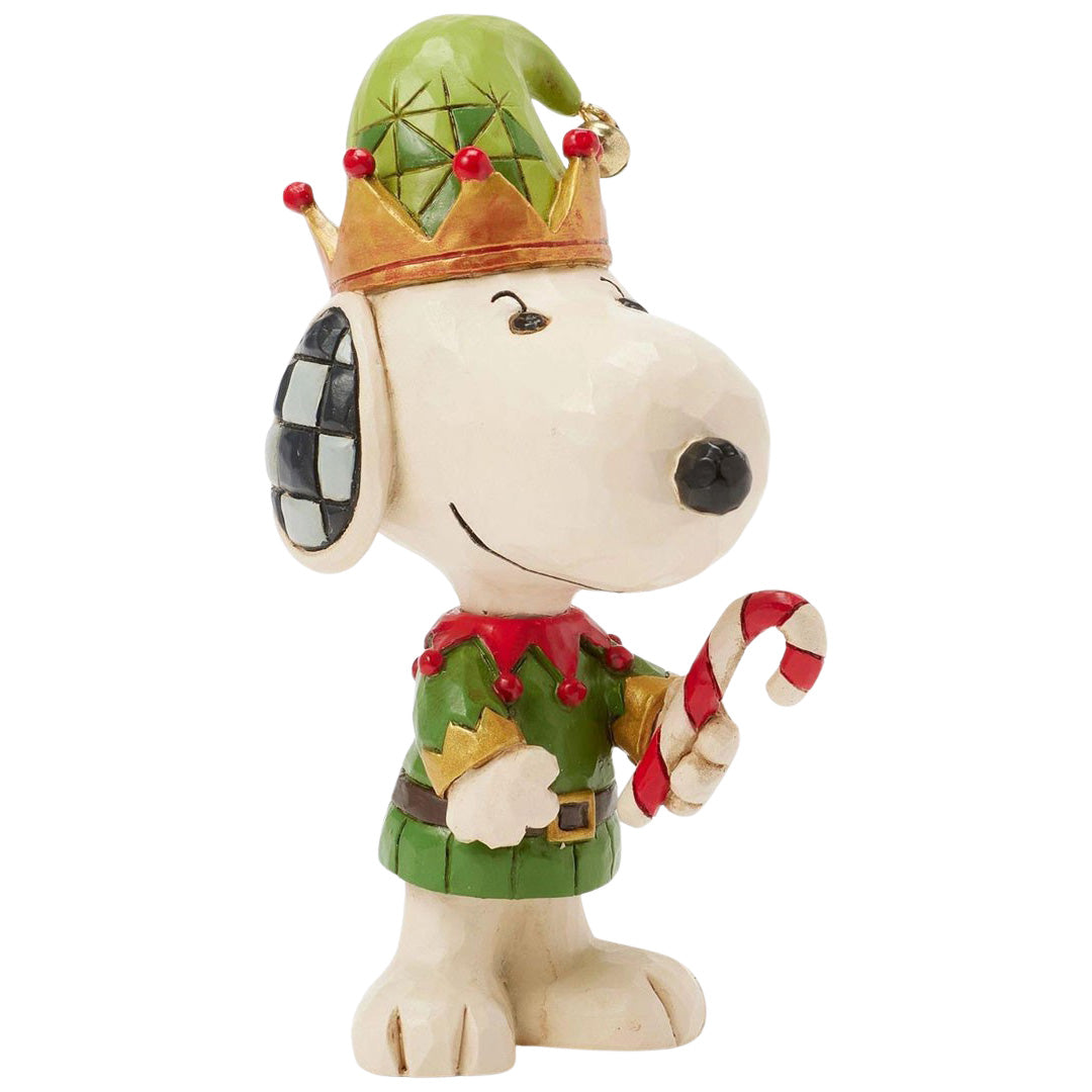 Jim Shore Snoopy Christmas Elf Mini side