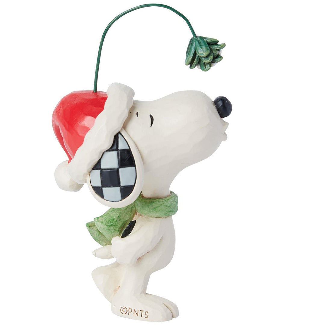 Jim Shore Snoopy Mistletoe Mini side