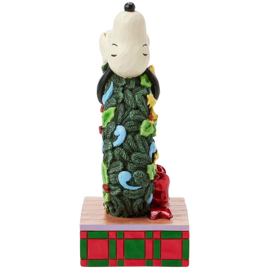 Jim Shore Snoopy Sleeping on LED Wreath back