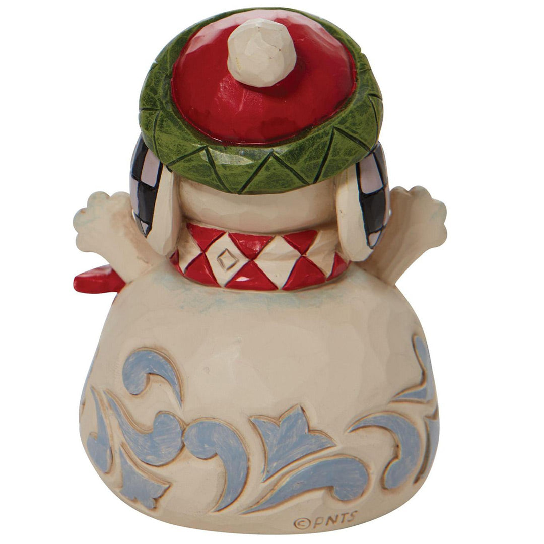 Jim Shore Snoopy Snowman Mini back