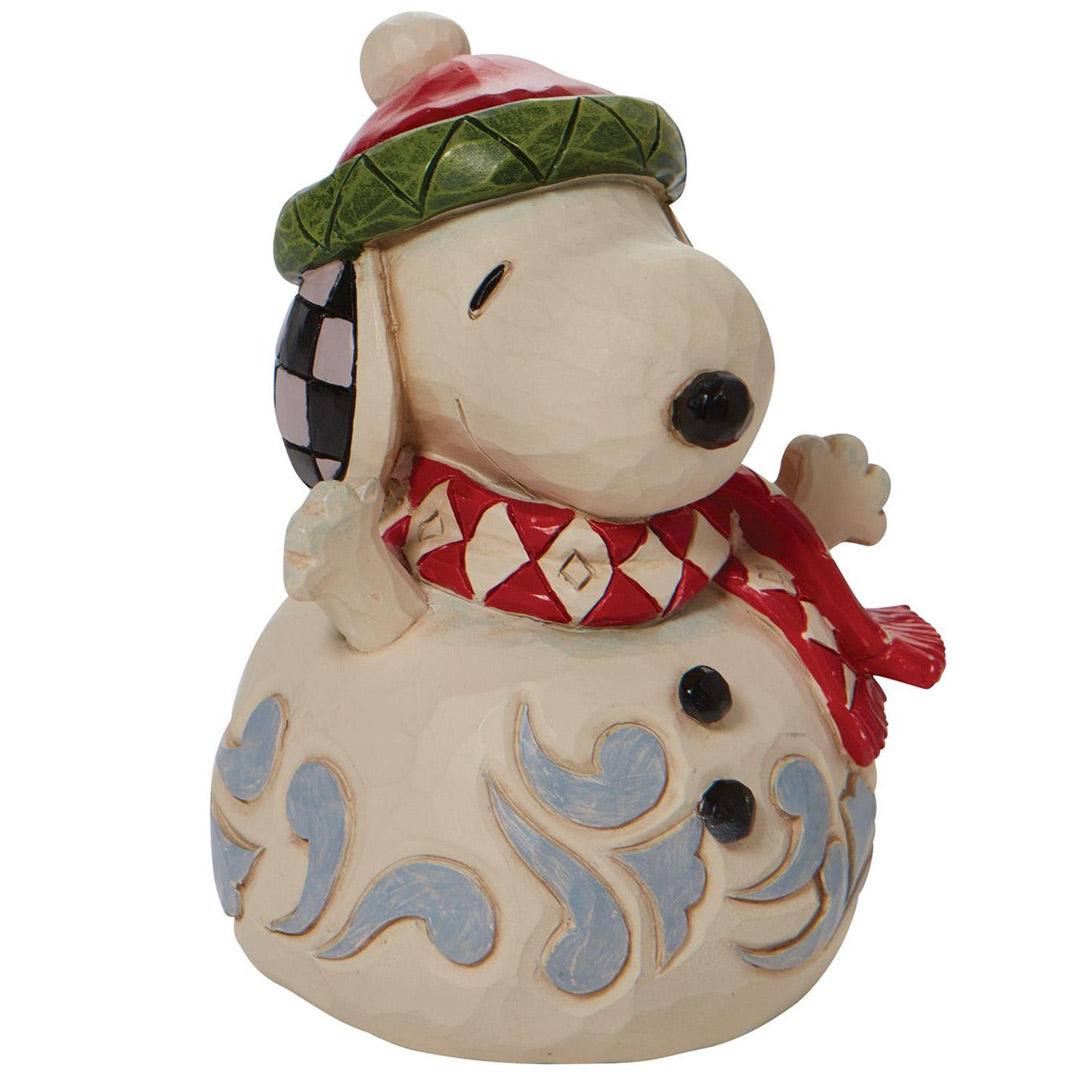 Jim Shore Snoopy Snowman Mini right side