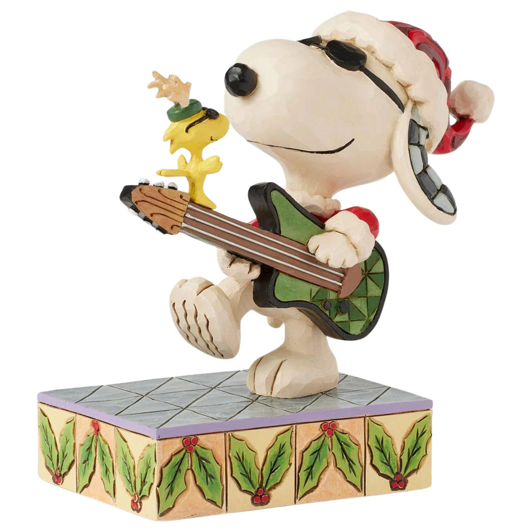 Jim Shore Snoopy and Woodstock Rock and Roll side