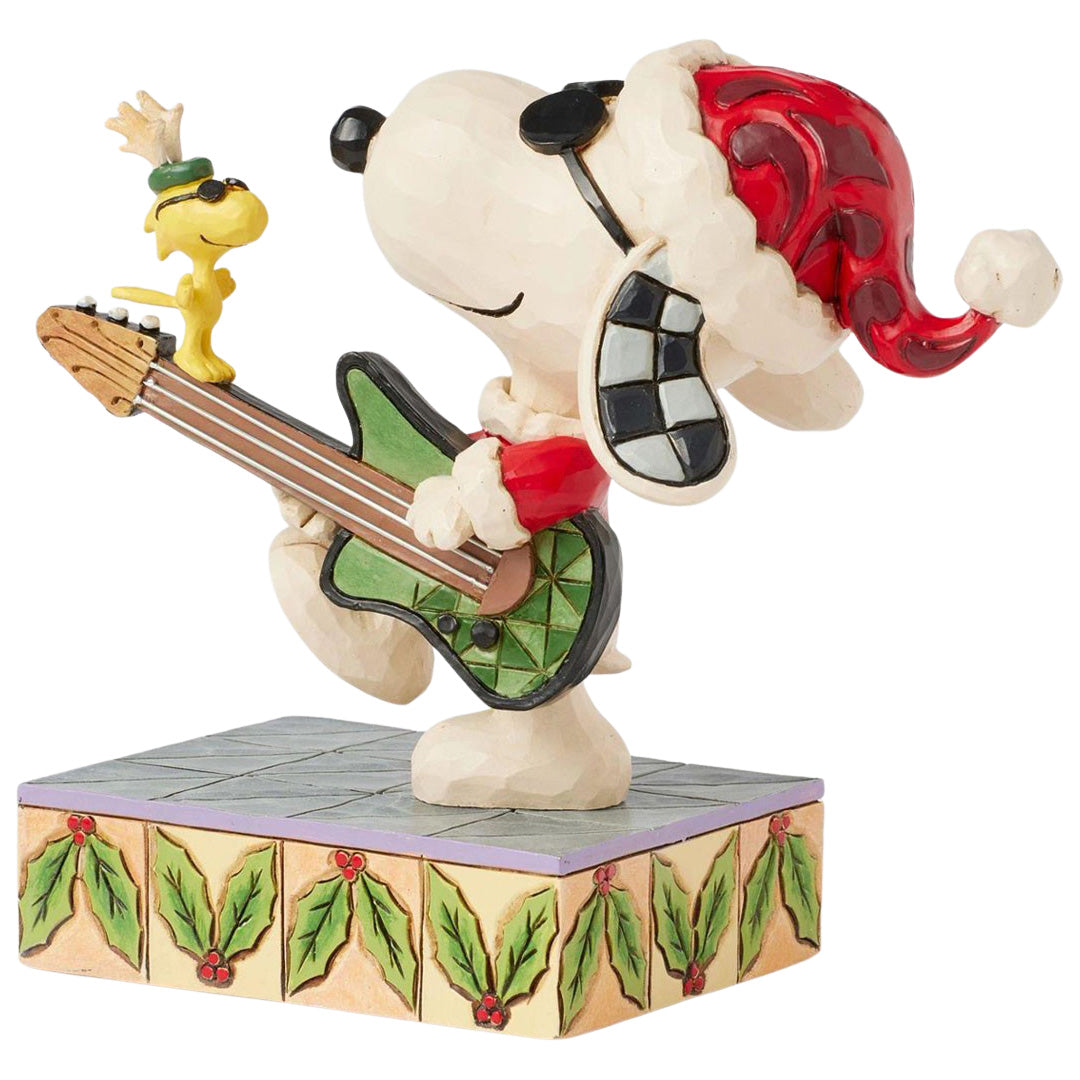 Jim Shore Snoopy and Woodstock Rock and Roll side