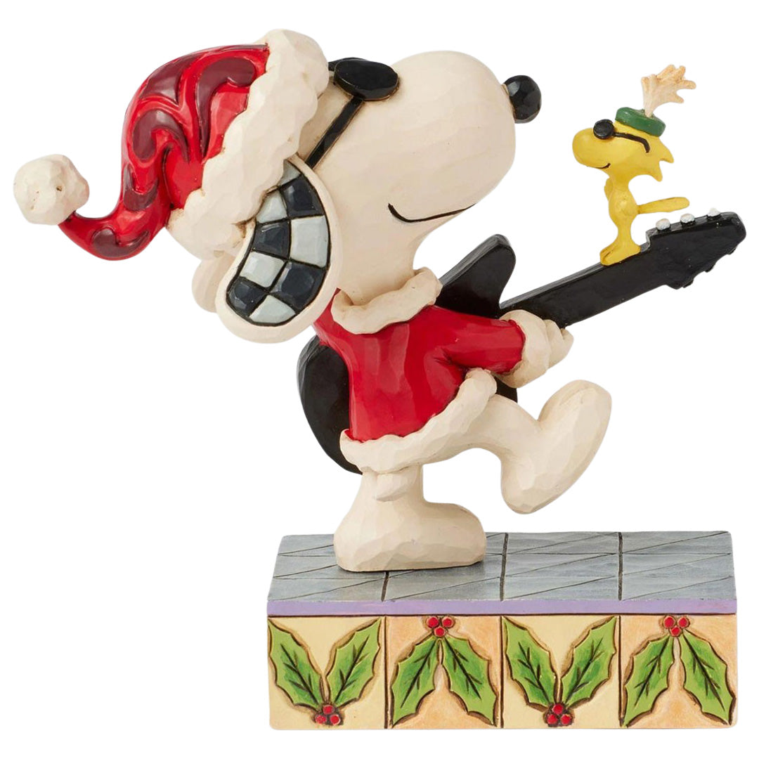 Jim Shore Snoopy and Woodstock Rock and Roll side