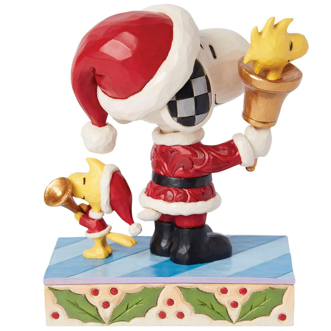 Jim Shore Snoopy and Woodstock Santas back