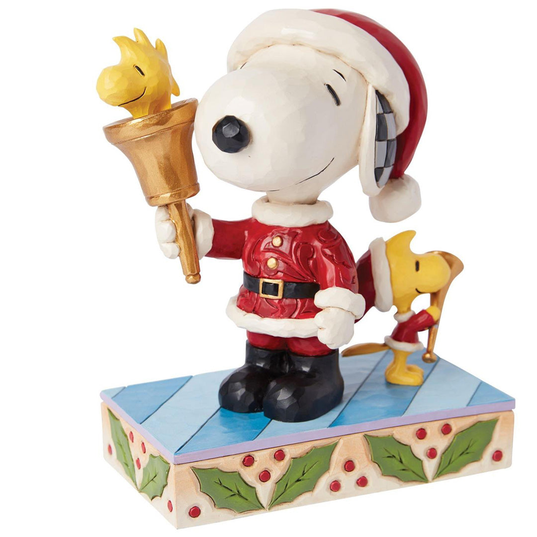 Jim Shore Snoopy and Woodstock Santas side