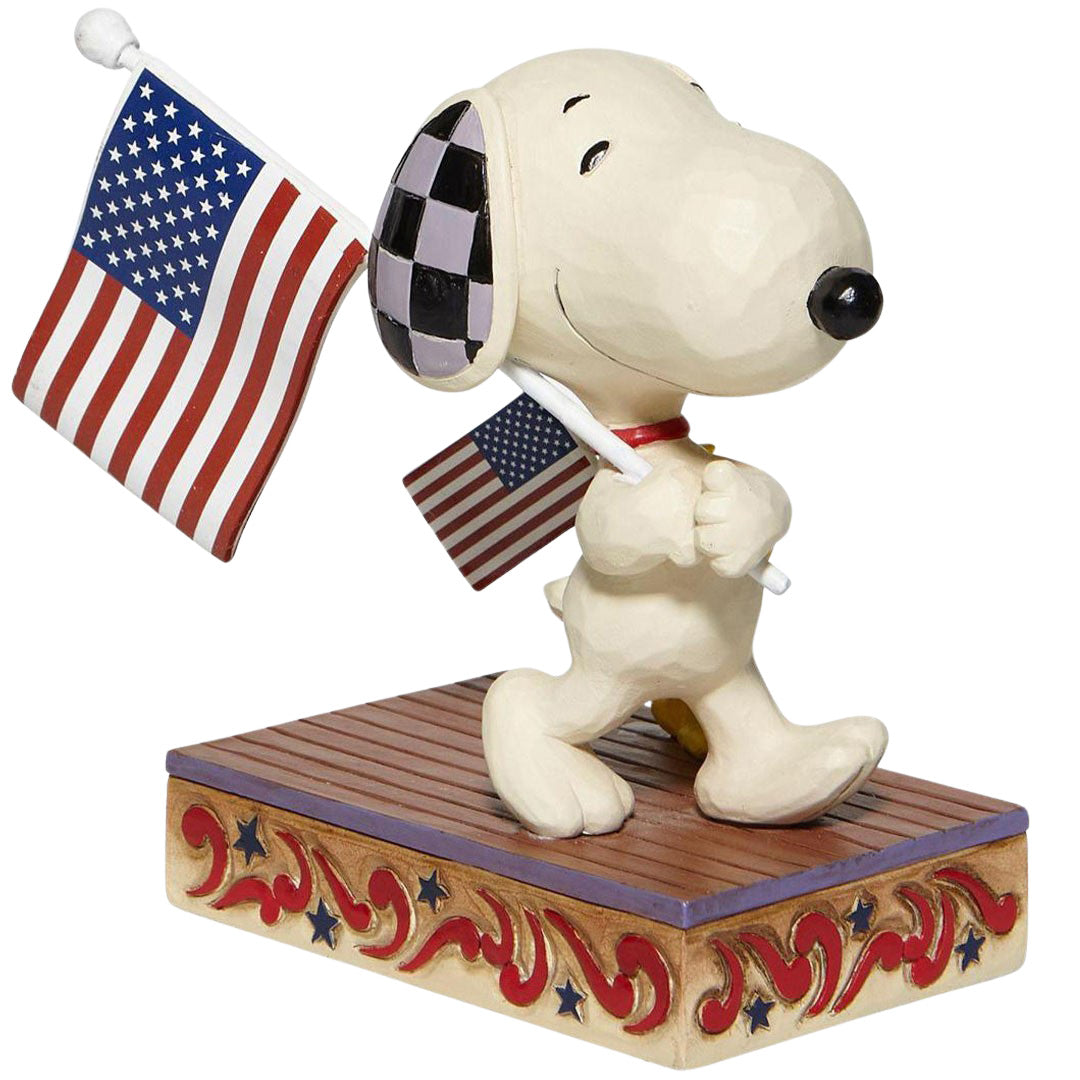 Jim Shore Snoopy and Woodstock Marching side