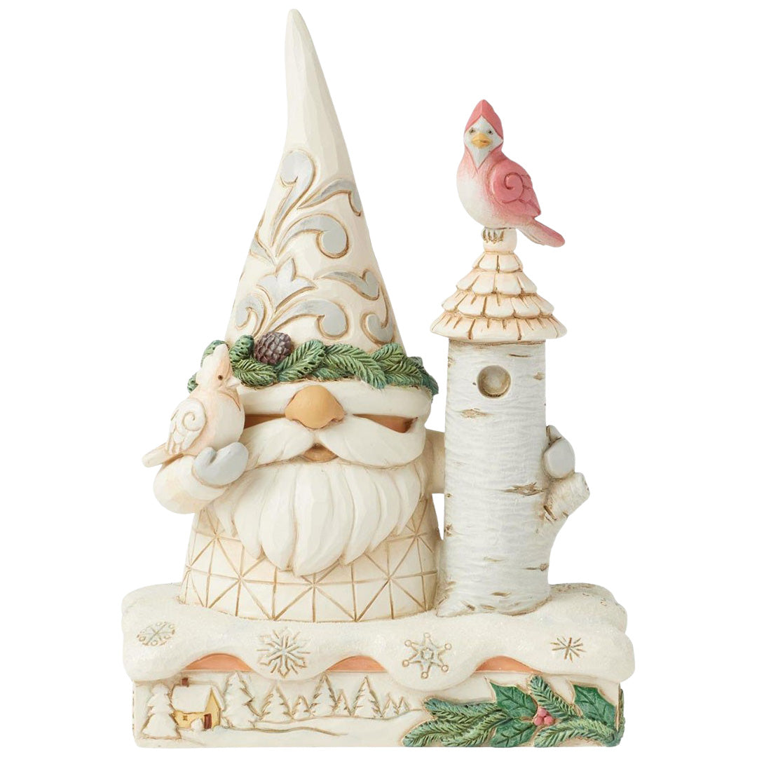 Jim Shore Woodland Gnome with Birdhouse front