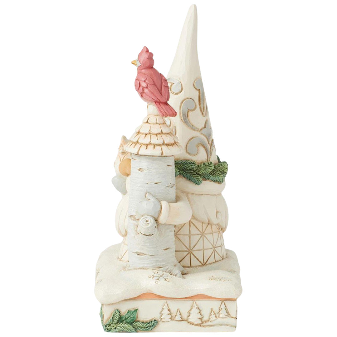 Jim Shore Woodland Gnome with Birdhouse side