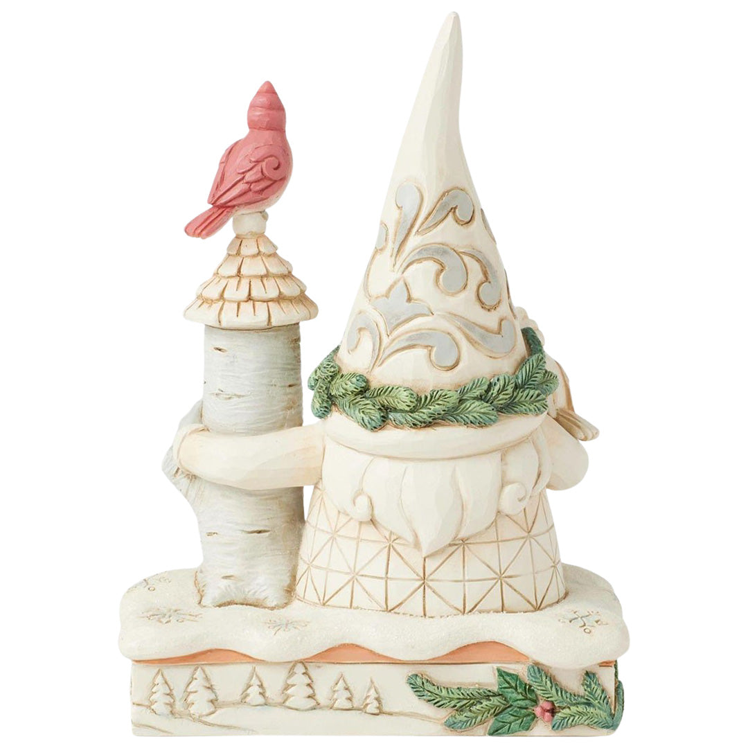 Jim Shore Woodland Gnome with Birdhouse back
