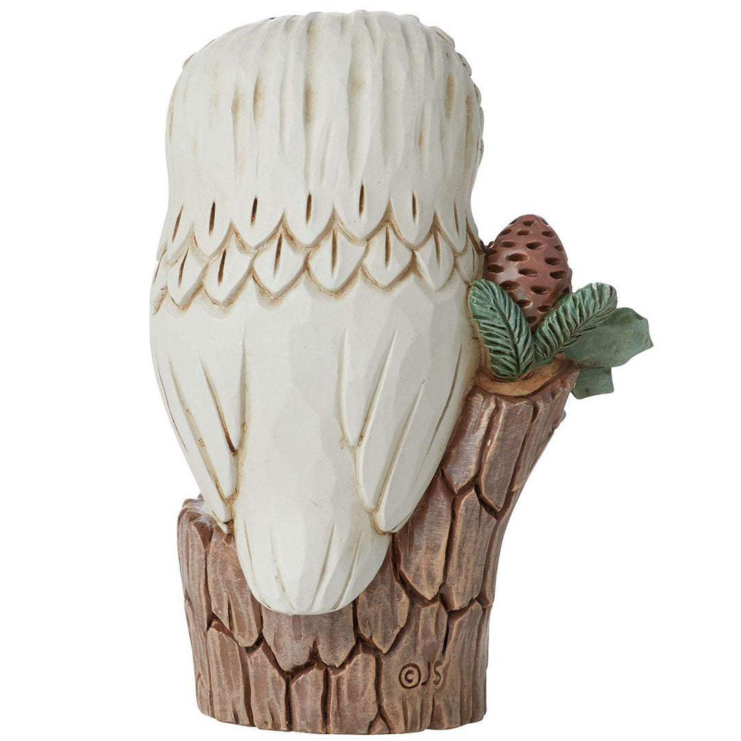 Jim Shore Woodland Owl on Tree Stump 4" back