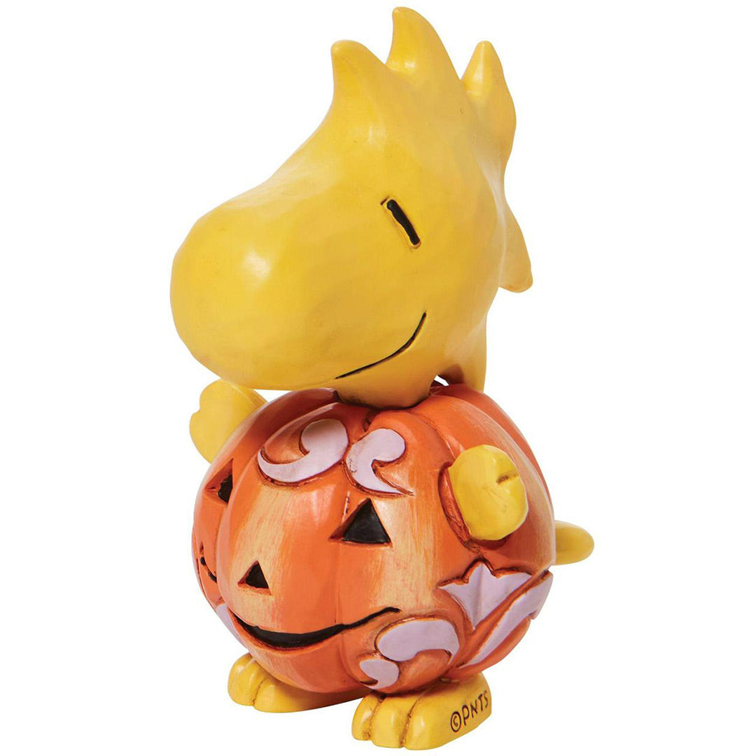 Jim Shore Woodstock Pumpkin Mini left side