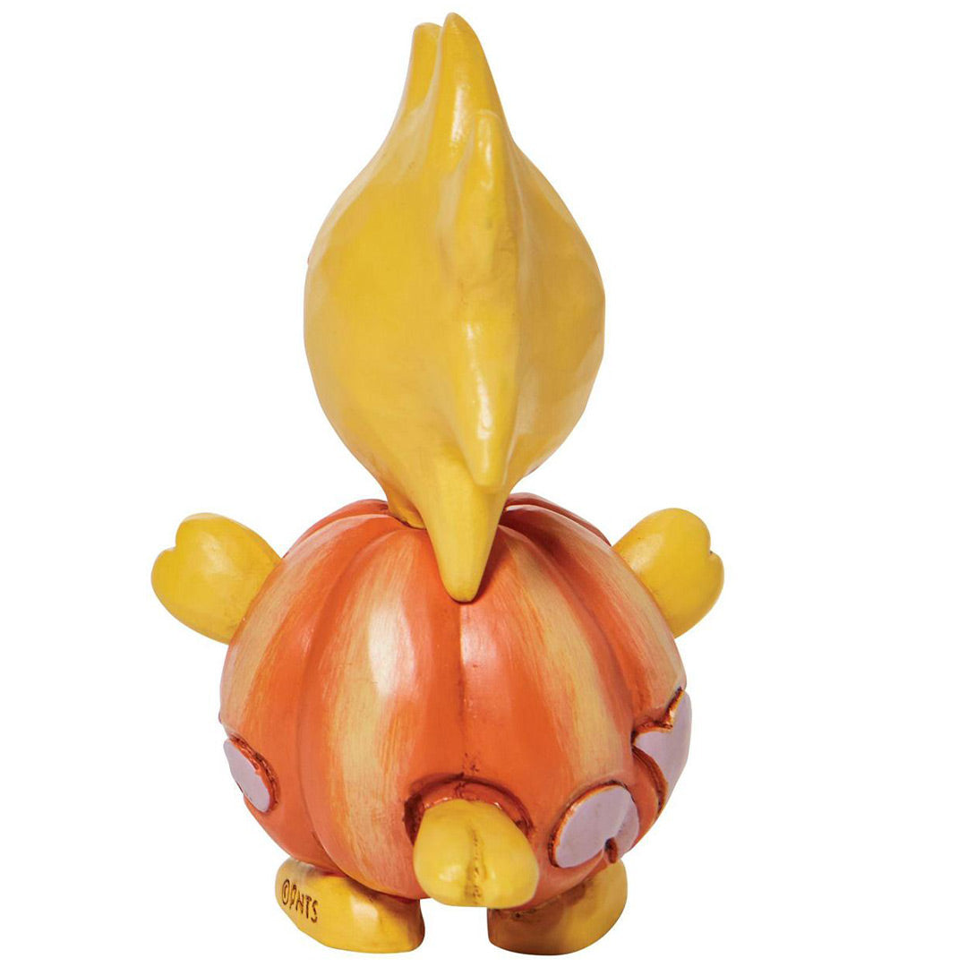 Jim Shore Woodstock Pumpkin Mini back