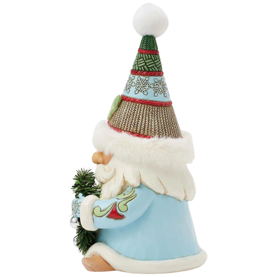 Jim Shore Wreath and Fur Hat Gnome left side