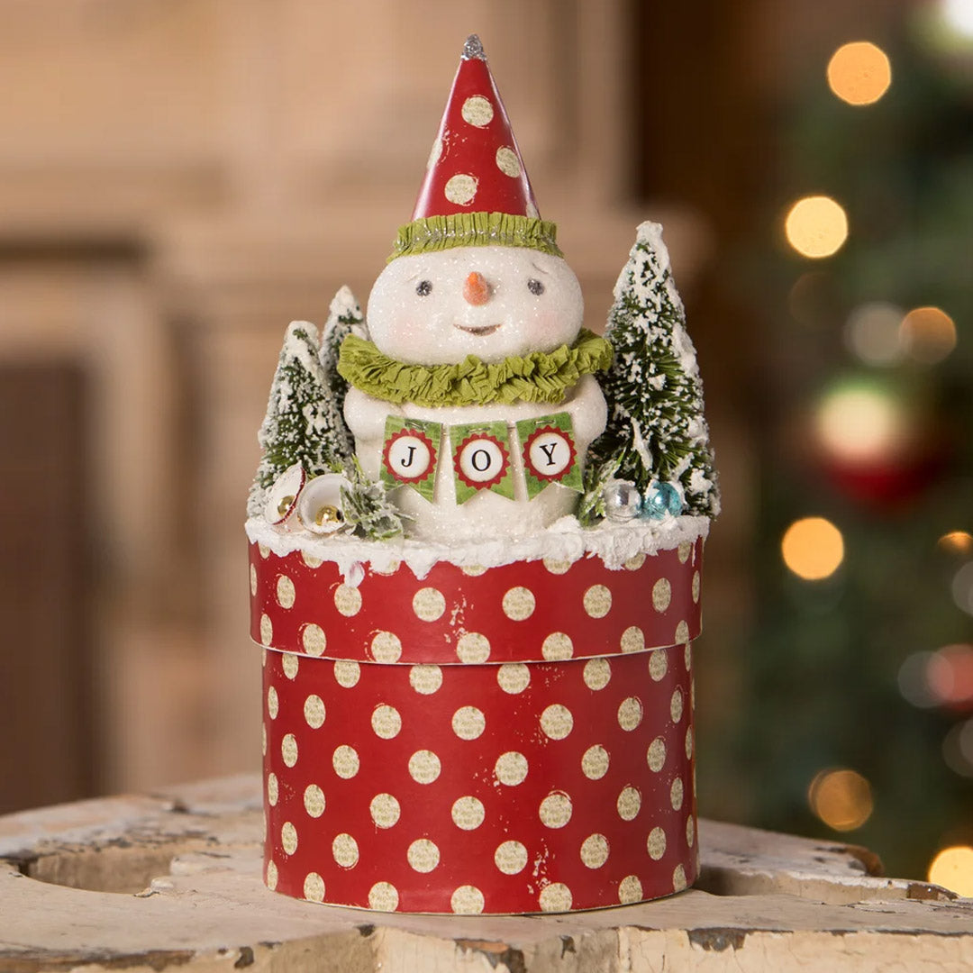 Michelle Allen for Bethany Lowe Joy Snowman on Box front