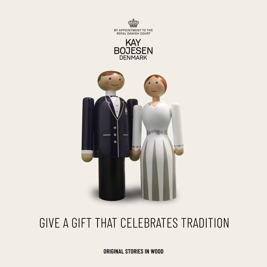 Kay Bojesen Bride Wooden Wedding Cake Topper 9