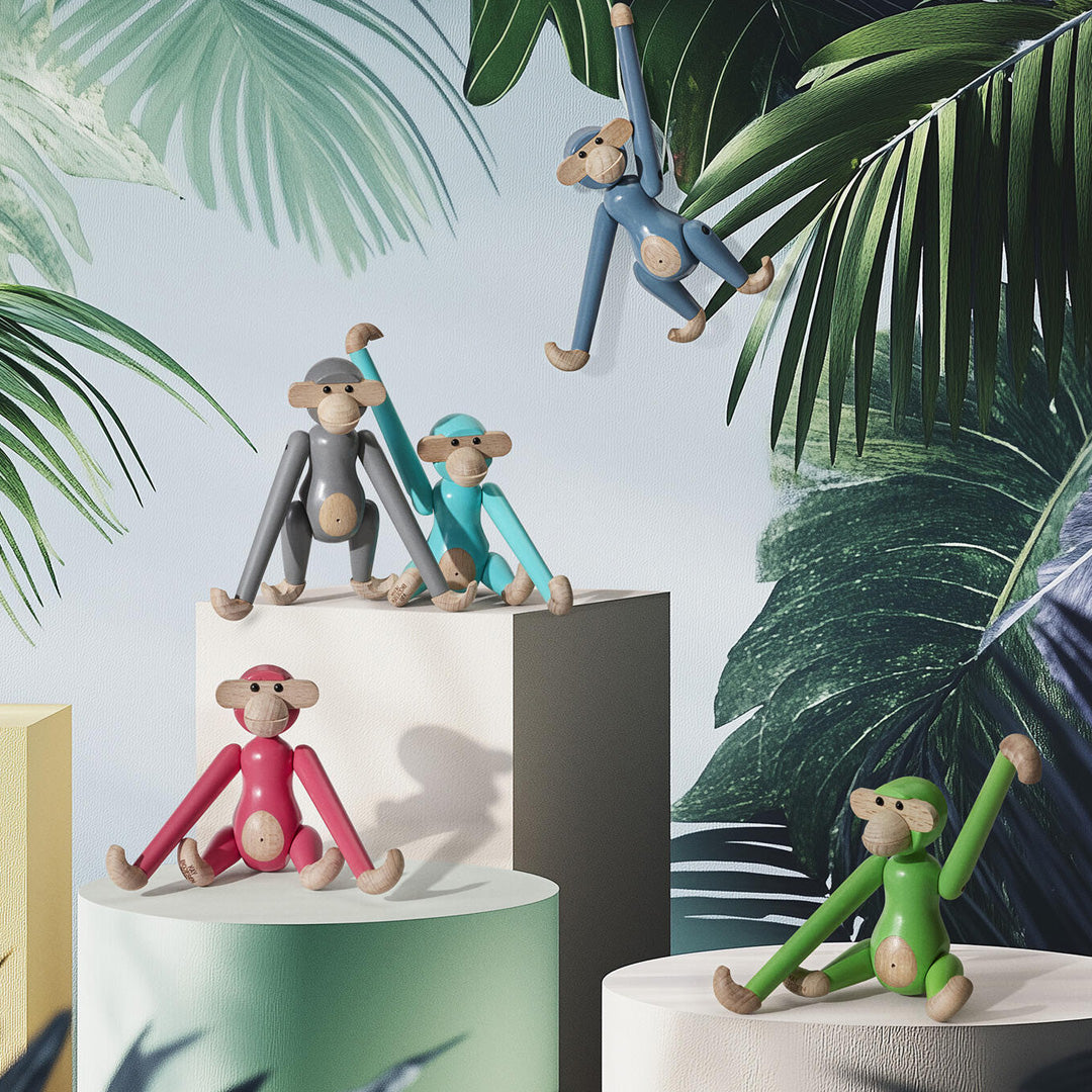 Kay Bojesen Mini Wooden Monkey Beechwood set 9