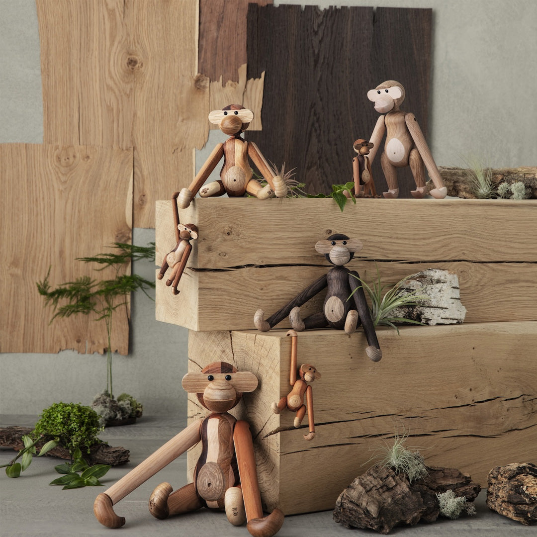 Kay Bojesen Small Wooden Monkey Beechwood Oak and Maple 4