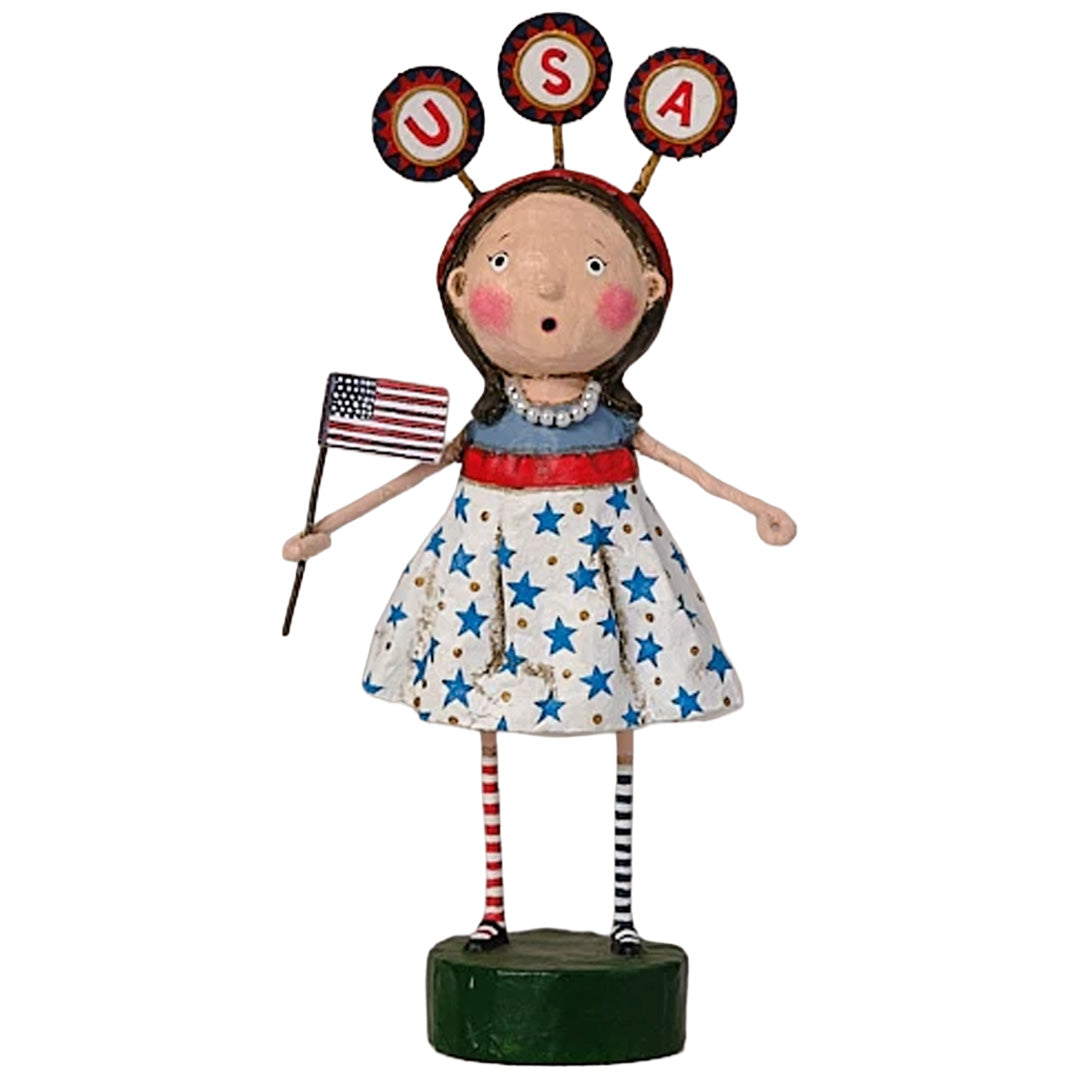 Cuddle Decor Lori Mitchell USA Girl 7.75" front