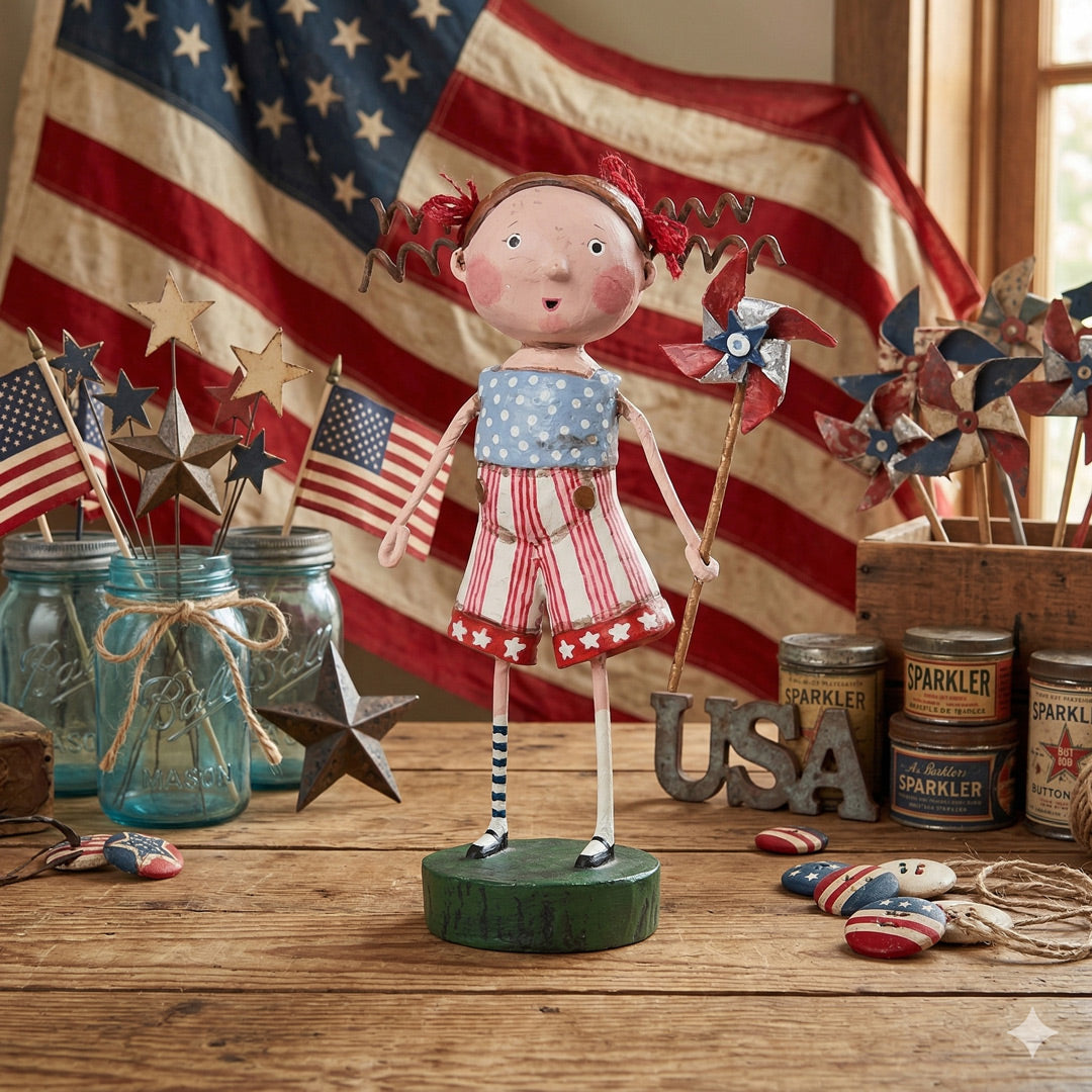 Cuddle Decor American Belle Collectible Figurine by Lori Mitchell front lifestyle