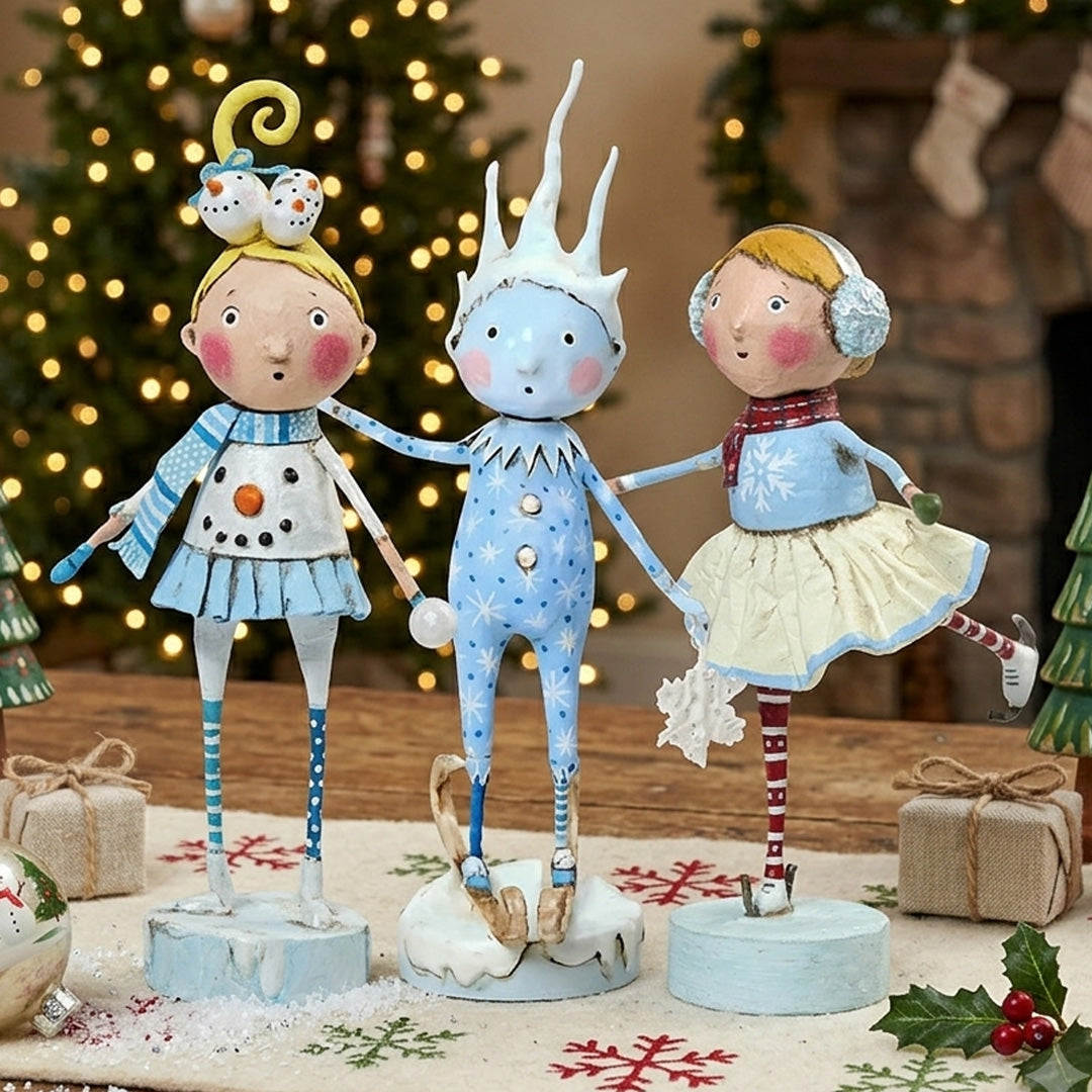 Cuddle Decor Lori Mitchell Blue Frost Fun Day Set of 3 lifestyle