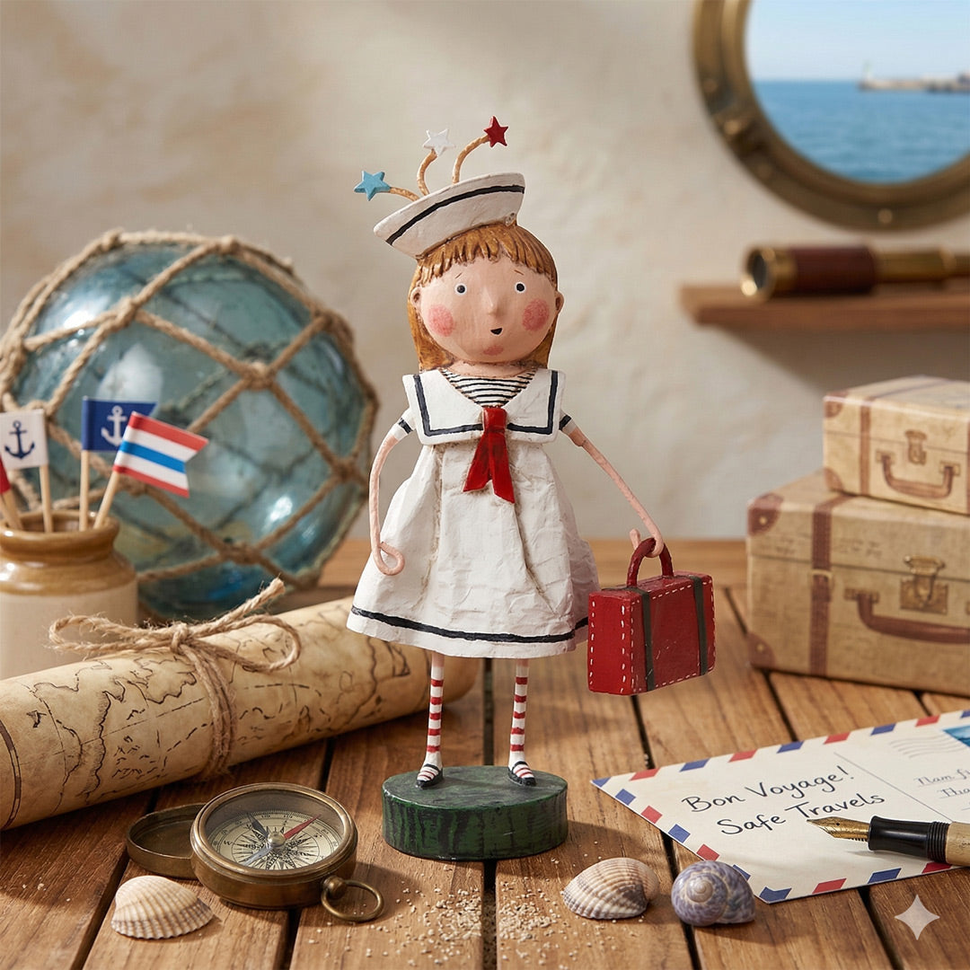 Cuddle Decor Bon Voyage Summer Patriotic Collectible Figurine by Lori Mitchell lifestyle
