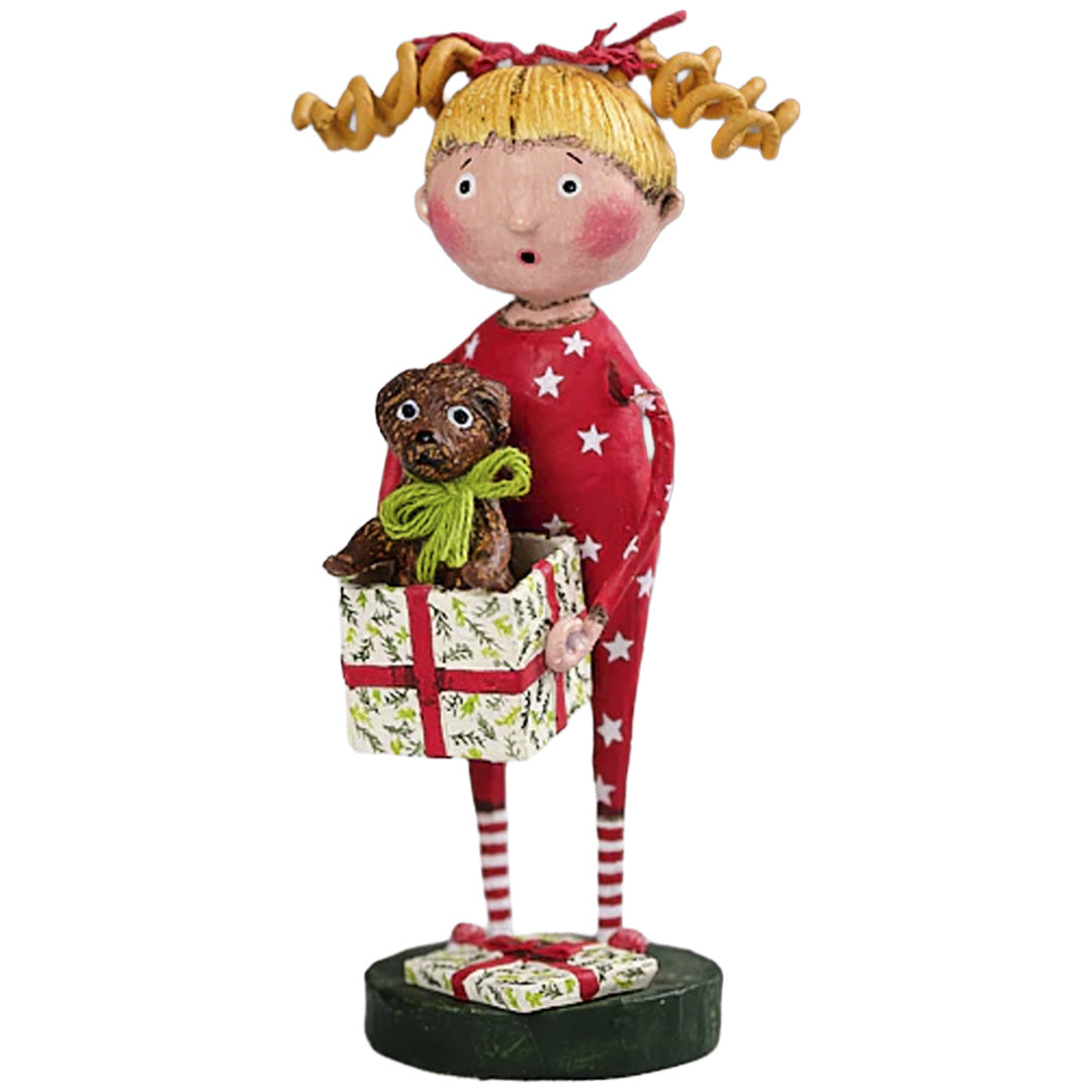 Christmas Pup Christmas Figurine and Collectible by Lori Mitchell front