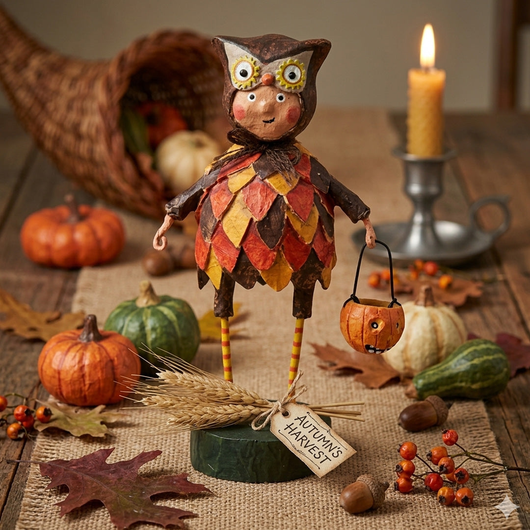 Cuddle Decor Hoot-N-Hollar Halloween Figurine and Collectible by Lori Mitchell lifestyle