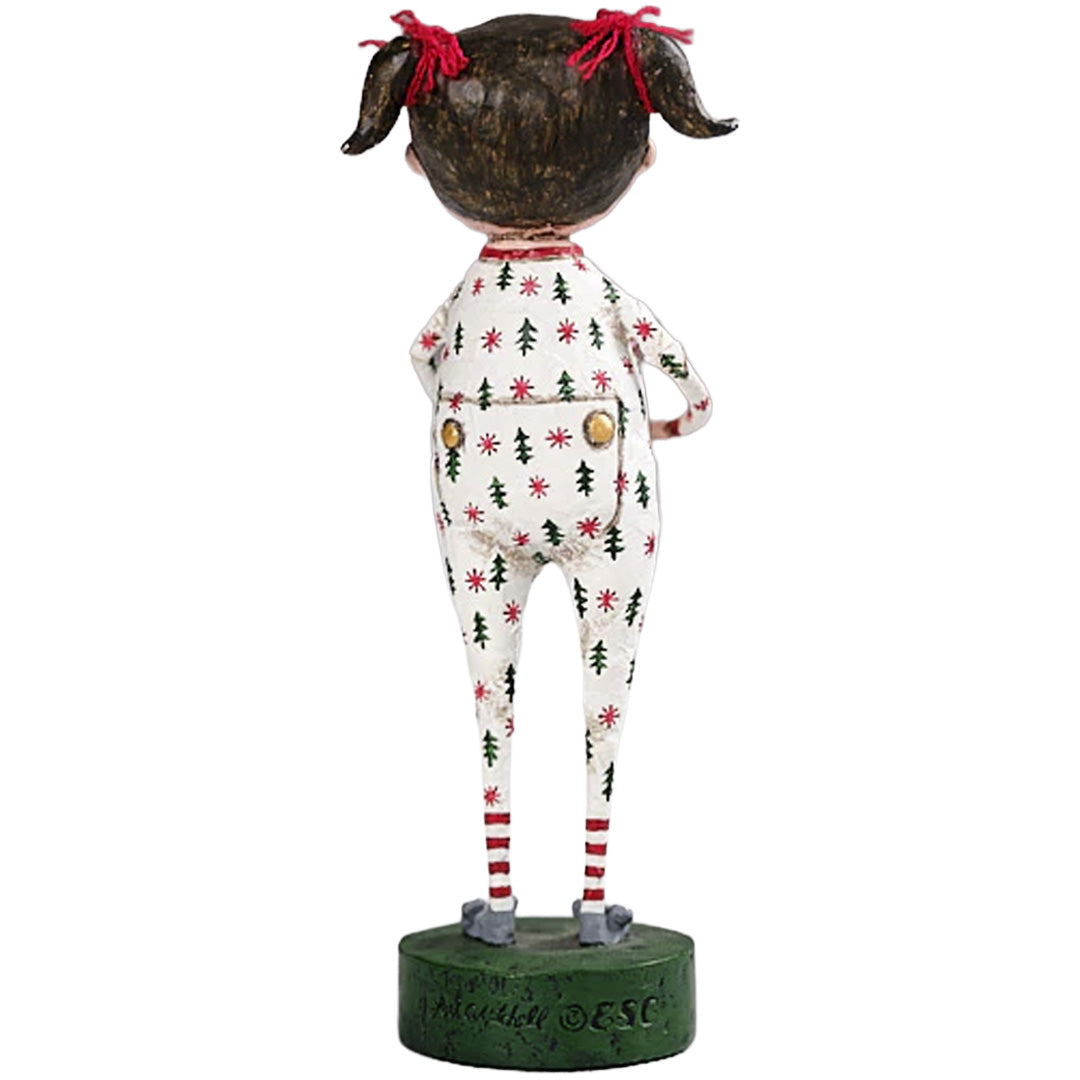 Jenny's Christmas Jammies Christmas Figurine by Lori Mitchell back