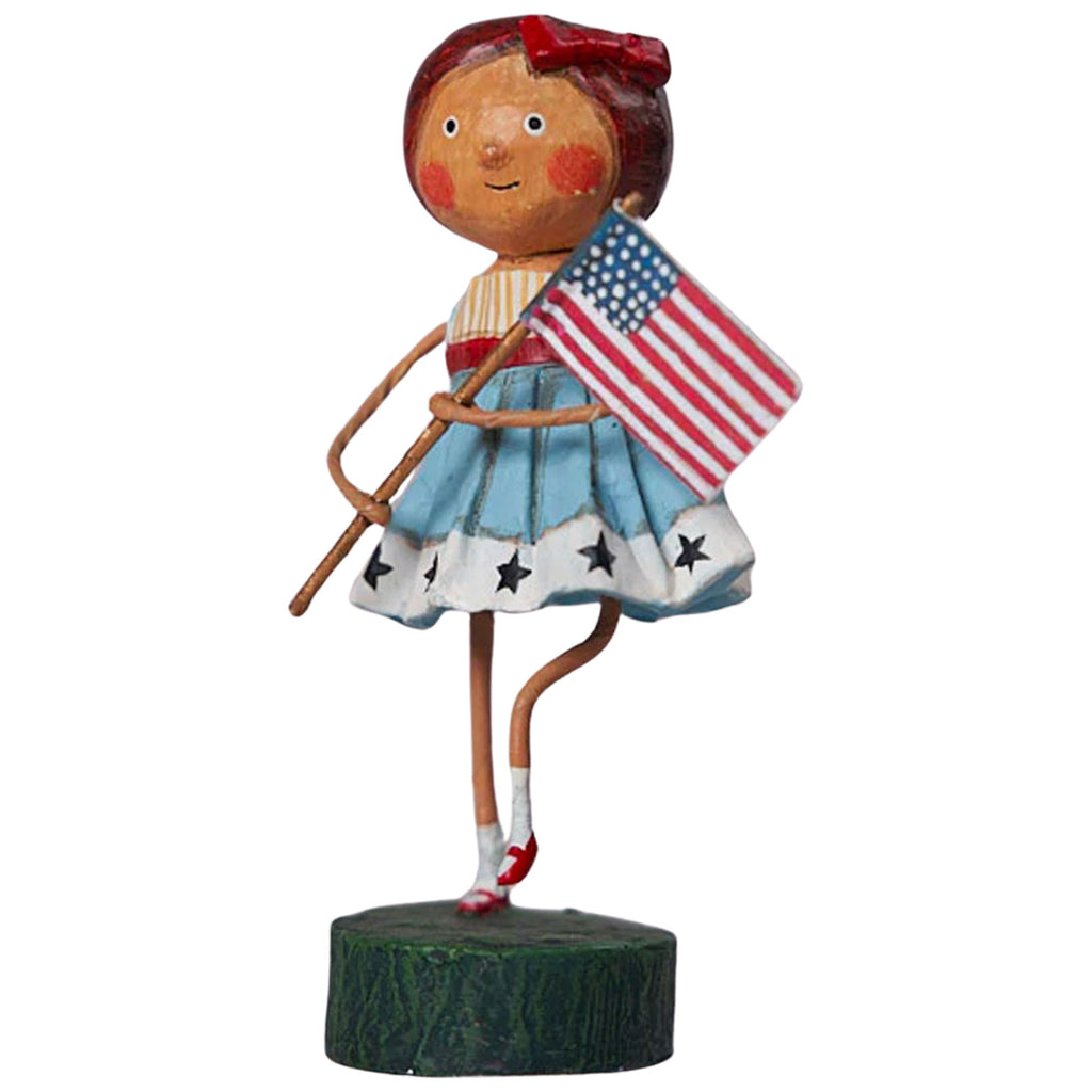 Little Betsy Ross Summer Patriotic Collectible Figurine by Lori Mitchell front