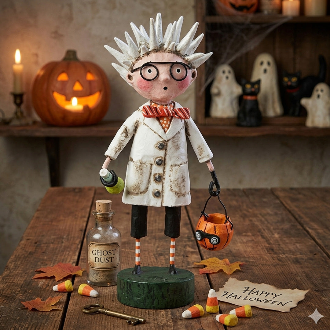 Cuddle Decor Mad Science Halloween Figurine and Collectible by Lori Mitchell lifestyle