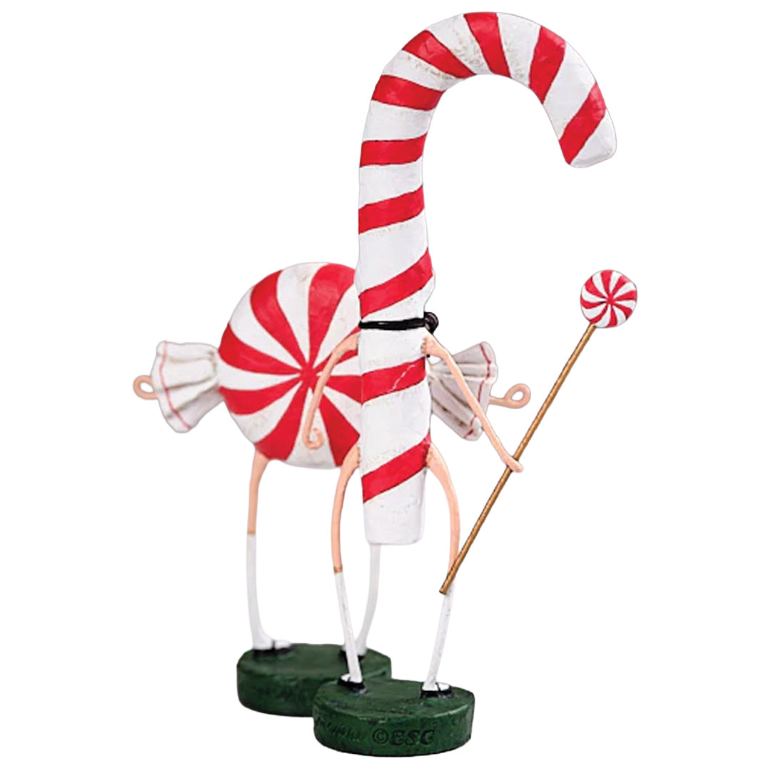 Patsy & Peppie Mint Christmas Figurine Collectible by Lori Mitchell back new version