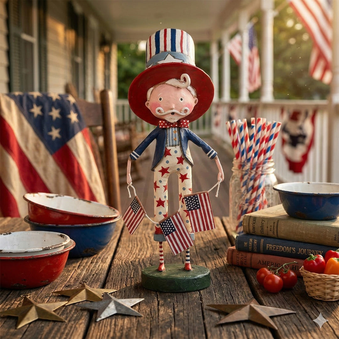 Cuddle Decor Sam I Am Patriotic and Summer Collectible Figurine by Lori Mitchell lifestyle