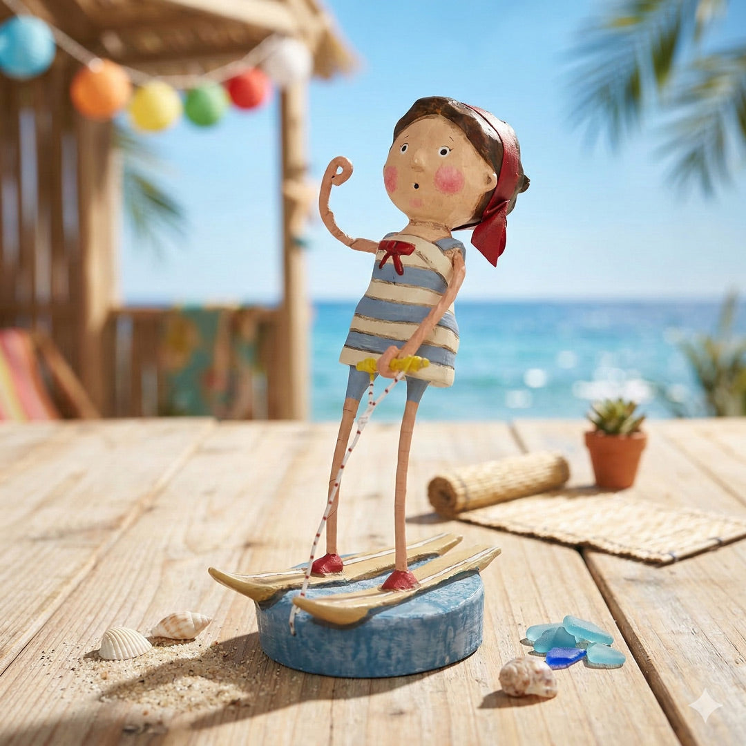 Cuddle Decor Ski Babe Summer Figurine by Lori Mitchell lifestyle