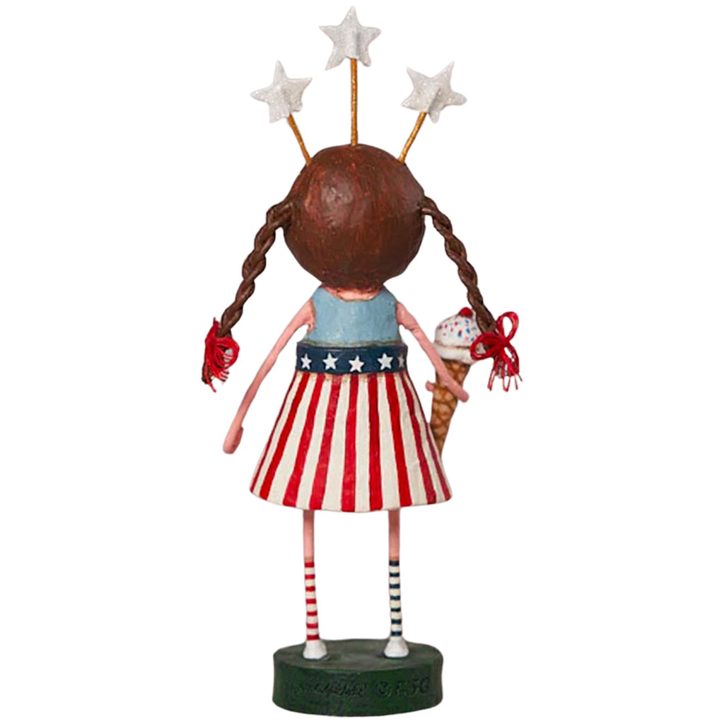 Stars, Stripes & Sprinkles Patriotic Figurine by Lori Mitchell back