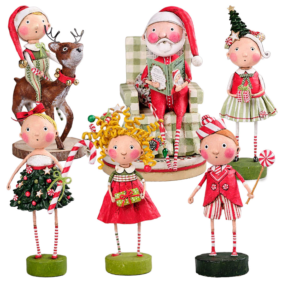 Cuddle Decor Lori Mitchell Twas the Night Before Peppermint - Set of 6