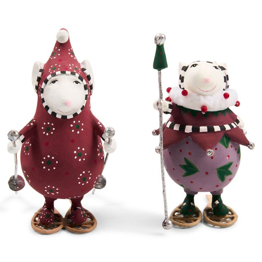 Cuddle Decor Patience Brewster by MacKenzie Childs Mooseltoe Mice - Set of 2 front
